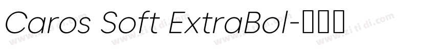 Caros Soft ExtraBol字体转换